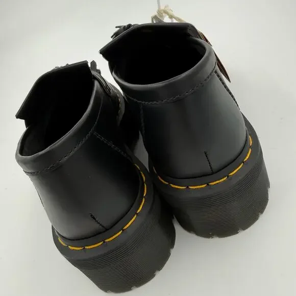 Dr. Martens Unisex Adrian Quad Black Leather Platform Loafers - Size 10 Men's - Picture 9 of 16